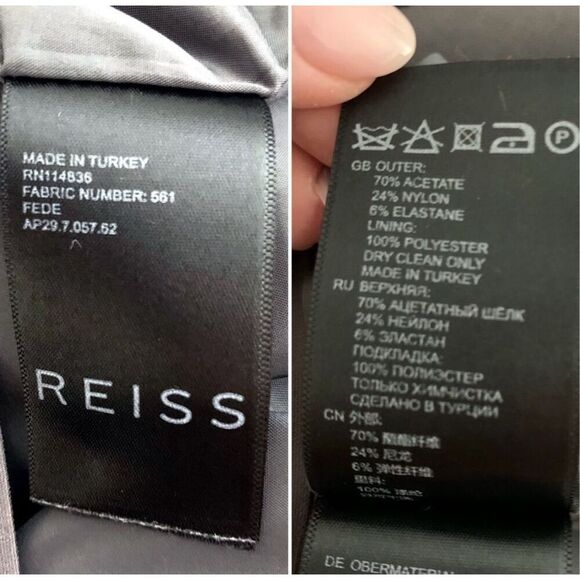 Reiss Fede Tailored Cap Sleeve Dress Lavender size 8 - Picture 8 of 8